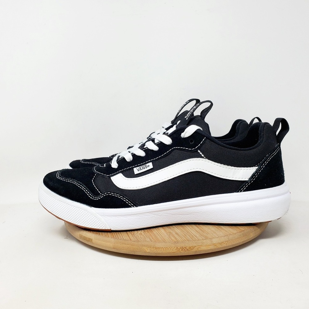 Vans Range EXP Shoes Mens 9 Black Lace Up Low Sneaker